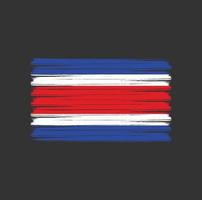 trazos de pincel de bandera de costa rica. bandera nacional vector