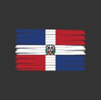 Dominican Republic Flag Brush Strokes. National Flag vector