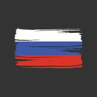 cepillo de bandera de rusia. bandera nacional vector