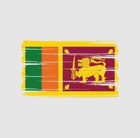 trazos de pincel de bandera de sri lanka. bandera nacional vector