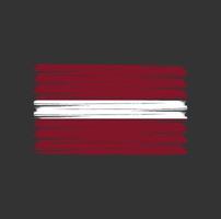 trazos de pincel de bandera de letonia. bandera nacional vector