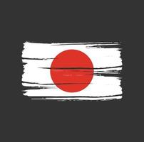 cepillo de bandera de japón. bandera nacional vector