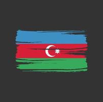 pincel de bandera de azerbaiyán. bandera nacional vector