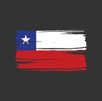 Chile Flag Brush. National Flag vector