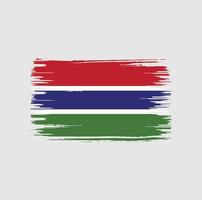 diseño de pincel de bandera de gambia. bandera nacional vector