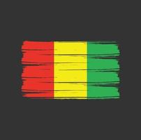 trazos de pincel de bandera de guinea. bandera nacional vector