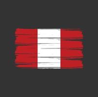 Peru Flag Brush Strokes. National Flag vector