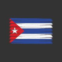 trazos de pincel de la bandera de cuba. bandera nacional vector