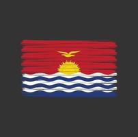 Kiribati Flag Brush Strokes. National Flag vector