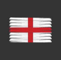 trazos de pincel de bandera de inglaterra. bandera nacional vector