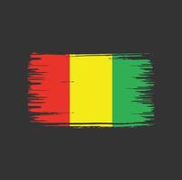 Guinea Flag Brush Design. National Flag vector