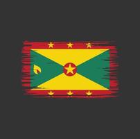 Grenada Flag Brush Design. National Flag vector