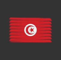 Tunisia Flag Brush Strokes. National Flag vector