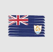 Anguilla Flag Brush Strokes. National Flag vector