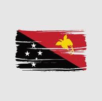 Papua New Guinea Flag Brush. National Flag vector