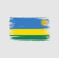 Rwanda Flag Brush Design. National Flag vector