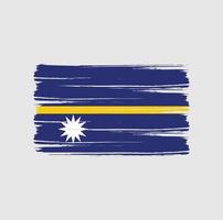 trazos de pincel de la bandera de nauru. bandera nacional vector