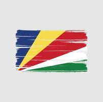 trazos de pincel de bandera de seychelles. bandera nacional vector