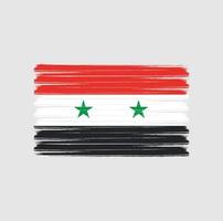 trazos de pincel de bandera siria. bandera nacional vector