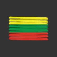 Lithuania Flag Brush Strokes. National Flag vector