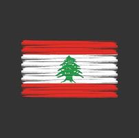 Lebanon Flag Brush Strokes. National Flag vector