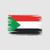 Sudan Flag Brush Design. National Flag vector