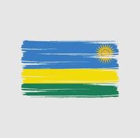 Rwanda Flag Brush Strokes. National Flag vector