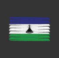 Lesotho Flag Brush Strokes. National Flag vector