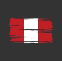 Peru Flag Brush. National Flag vector