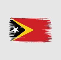 diseño de pincel de bandera de timor leste. bandera nacional vector