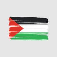 pinceladas de bandera palestina. bandera nacional vector