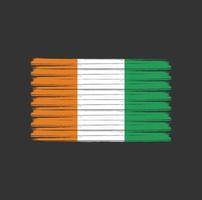 Cote Dlvoire Flag Brush Strokes. National Flag vector