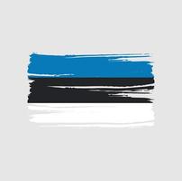 pincel de bandera de estonia. bandera nacional vector