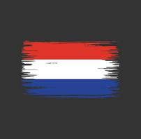 Netherlands Flag Brush Design. National Flag vector