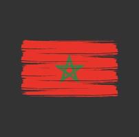 Morocco Flag Brush Strokes. National Flag vector