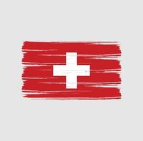 trazos de pincel de bandera suiza. bandera nacional vector