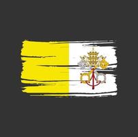 cepillo de la bandera del vaticano. bandera nacional vector