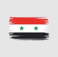 diseño de pincel de bandera siria. bandera nacional vector