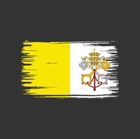 diseño de pincel de bandera vaticana. bandera nacional vector