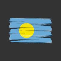 Palau Flag Brush Strokes. National Flag vector