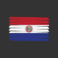 trazos de pincel de la bandera de paraguay. bandera nacional vector