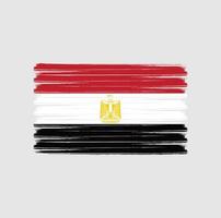 trazos de pincel de bandera de egipto. bandera nacional vector