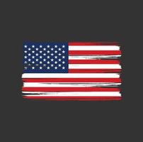 American Flag Brush Strokes. National Flag vector