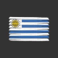 Uruguay Flag Brush Strokes. National Flag vector