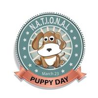 National Puppy Day vector