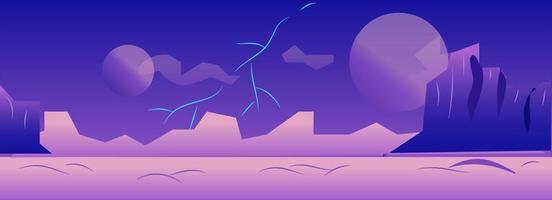 Alien Planet Game Background vector