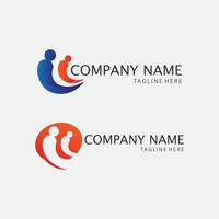 People logo, Team, Succes people work, Group and Community, Group Company and Business logo vector and design Care, Family icon Succes logo