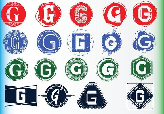creative g letter logo and icon design template bundle 6316532 vector art at vecteezy