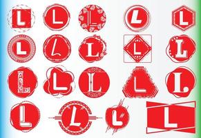 Creative L letter logo and icon design template bundle vector