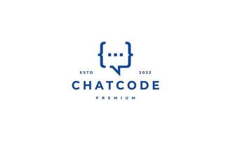 Code Chat Talk Logo Design Template vector